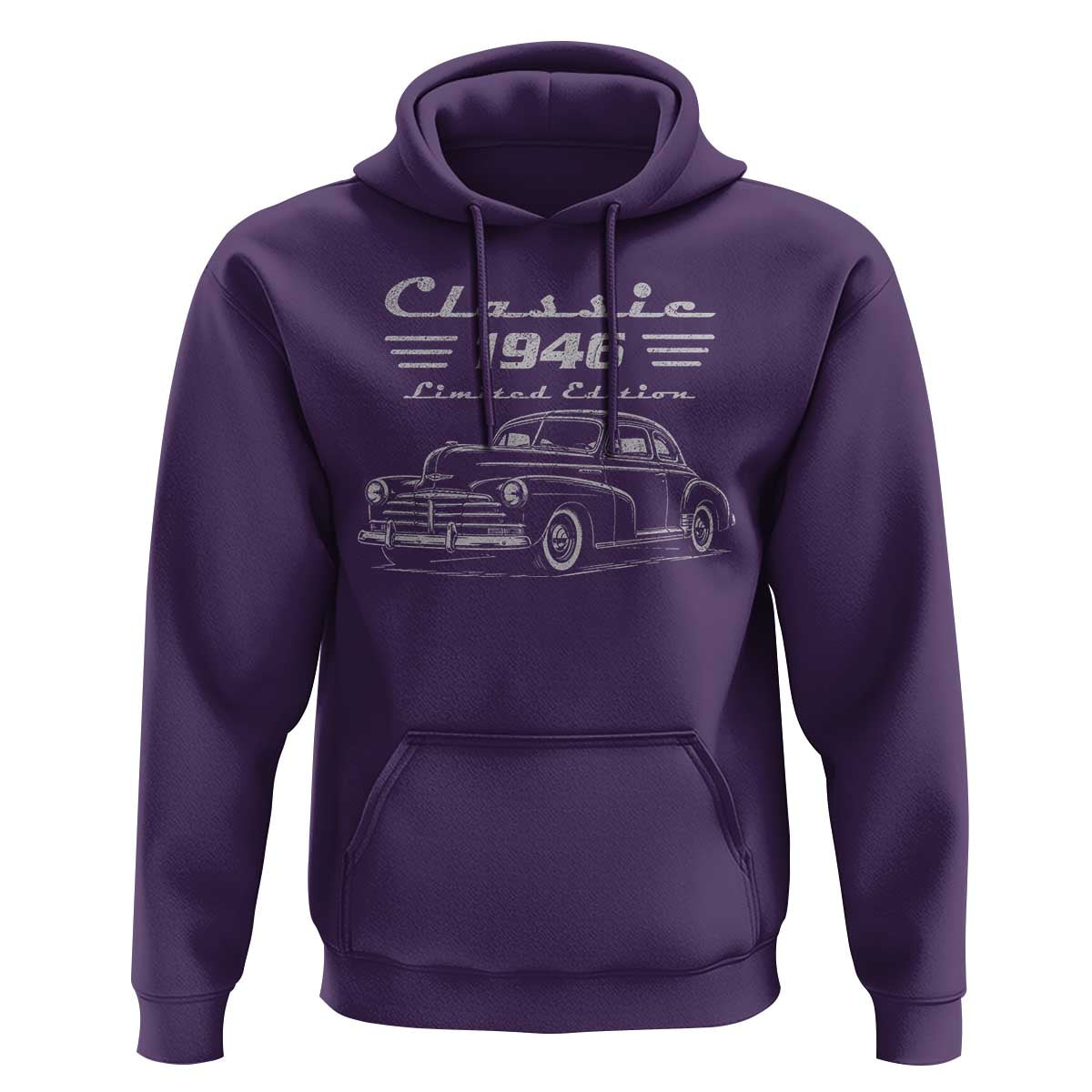 80th Birthday Hoodie Vintage Retro Car Classic 1946 80 Year Old Gift
