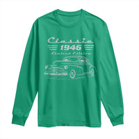 80th Birthday Long Sleeve Shirt Vintage Retro Car Classic 1946 80 Year Old Gift