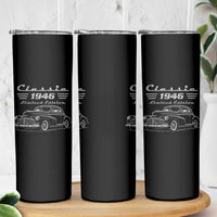 80th Birthday Skinny Tumbler Vintage Retro Car Classic 1946 80 Year Old Gift