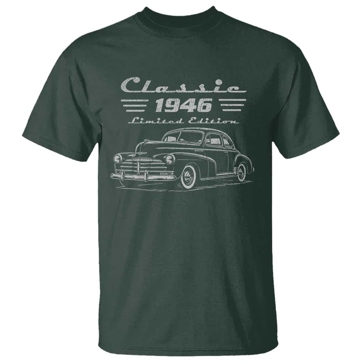 80th Birthday T Shirt Vintage Retro Car Classic 1946 80 Year Old Gift