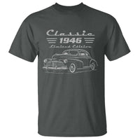 80th Birthday T Shirt Vintage Retro Car Classic 1946 80 Year Old Gift