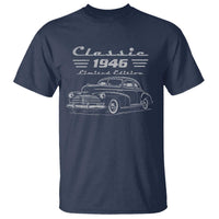 80th Birthday T Shirt Vintage Retro Car Classic 1946 80 Year Old Gift