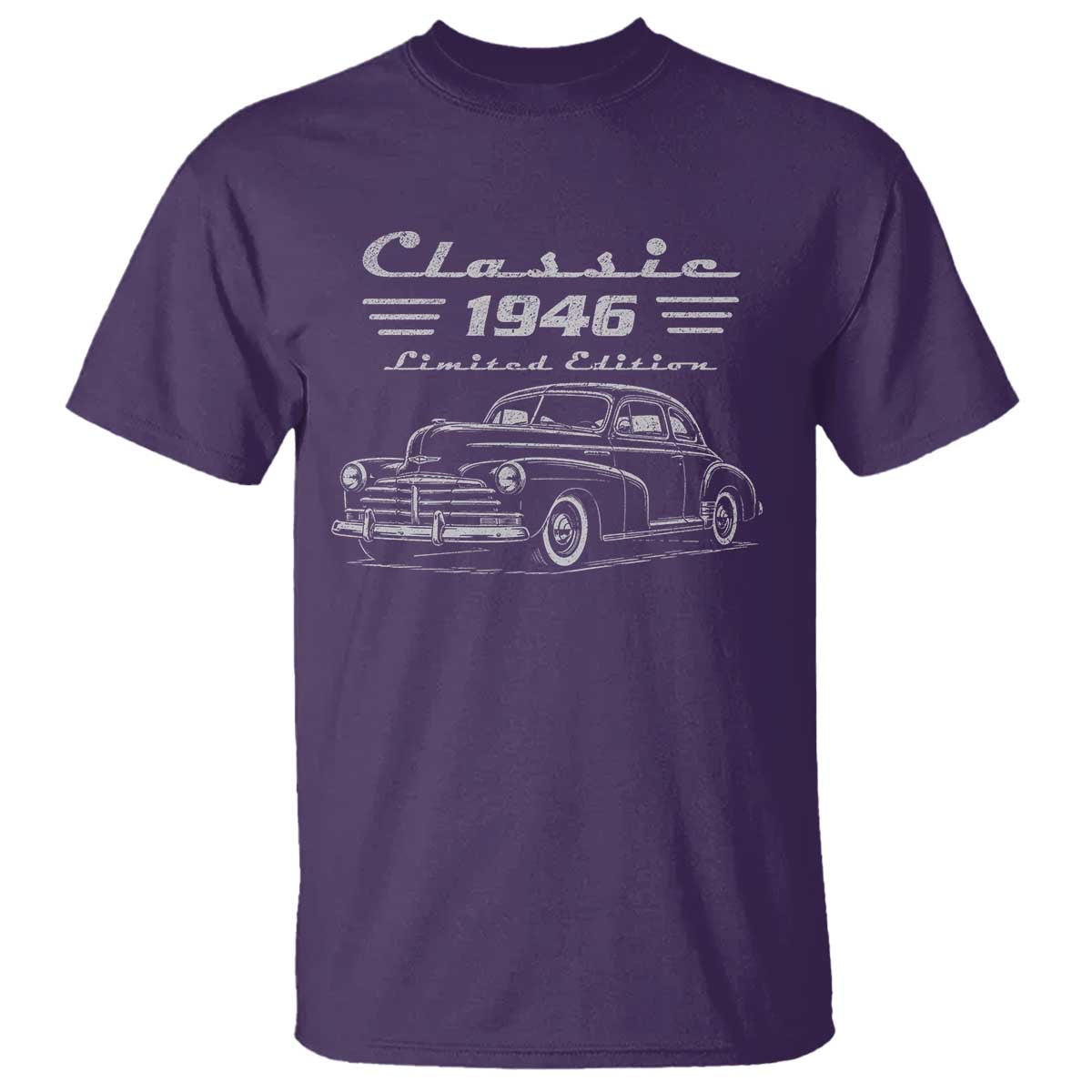 80th Birthday T Shirt Vintage Retro Car Classic 1946 80 Year Old Gift