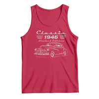 80th Birthday Tank Top Vintage Retro Car Classic 1946 80 Year Old Gift
