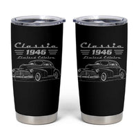 80th Birthday Tumbler Cup Vintage Retro Car Classic 1946 80 Year Old Gift