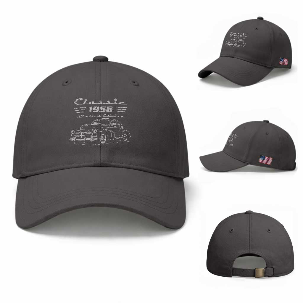 70th Birthday Baseball Cap Vintage Retro Car Classic 1956 70 Year Old Gift