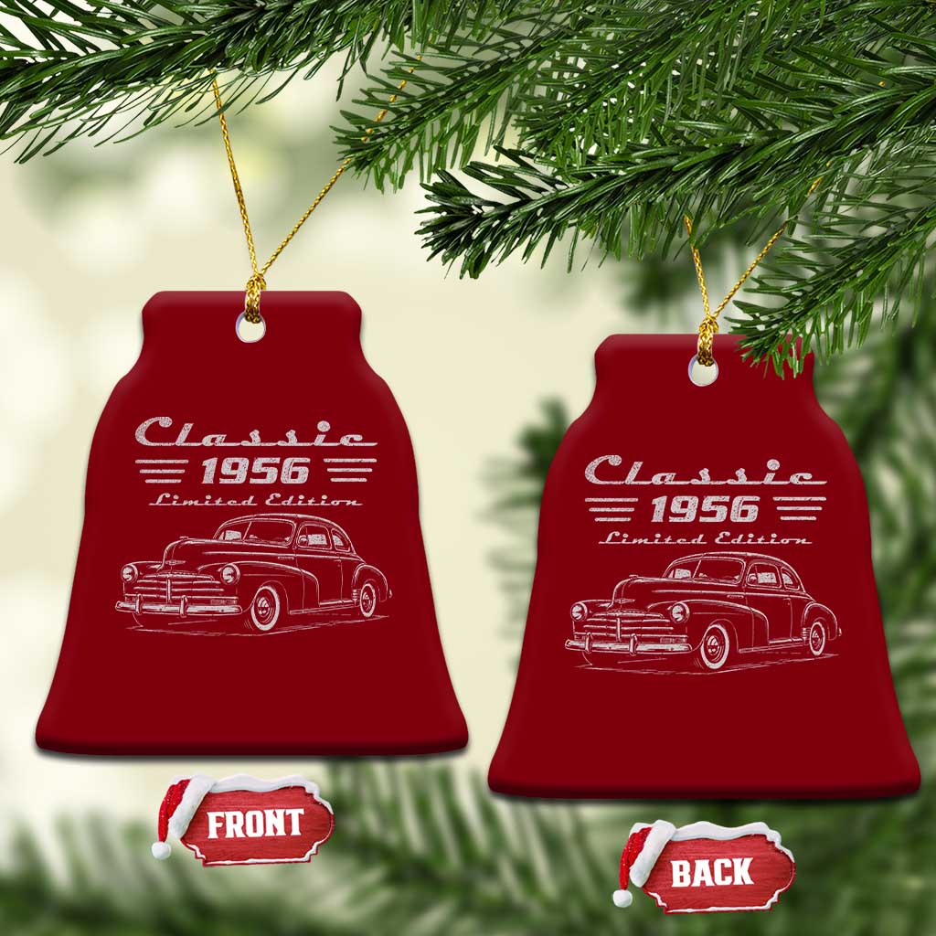 70th Birthday Ceramic Ornament Vintage Retro Car Classic 1956 70 Year Old Gift