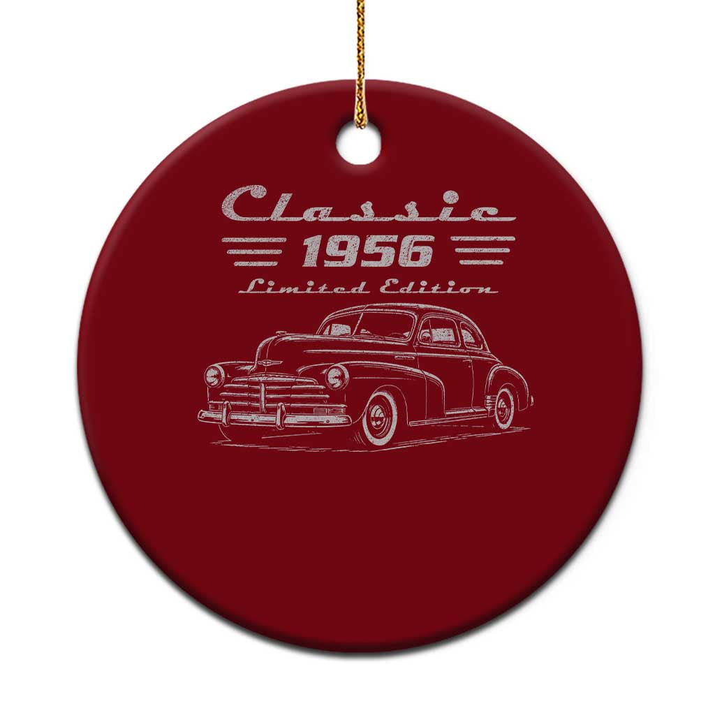 70th Birthday Ceramic Ornament Vintage Retro Car Classic 1956 70 Year Old Gift