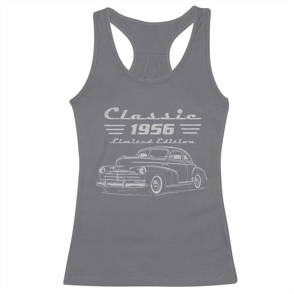 70th Birthday Racerback Tank Top Vintage Retro Car Classic 1956 70 Year Old Gift