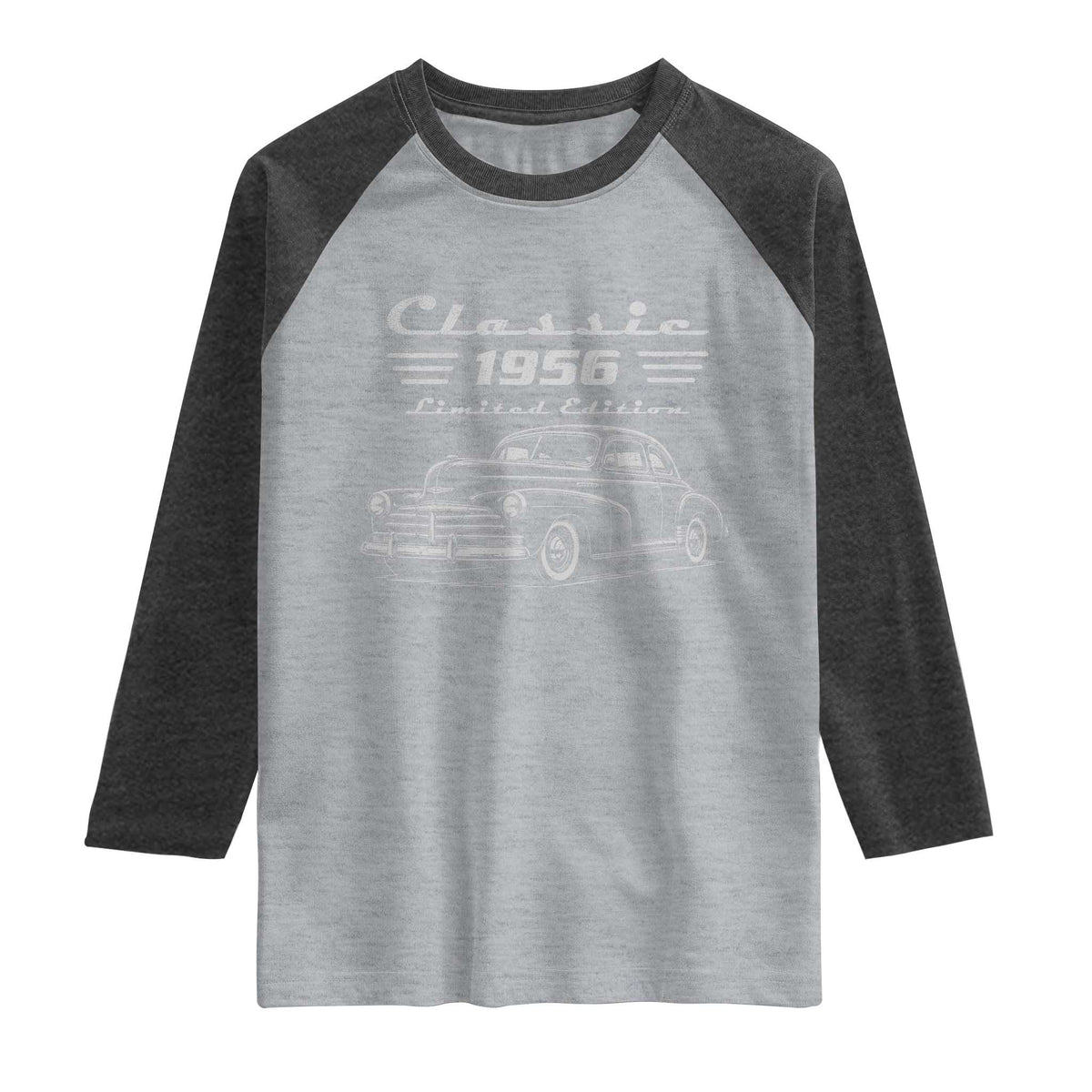 70th Birthday Raglan Shirt Vintage Retro Car Classic 1956 70 Year Old Gift