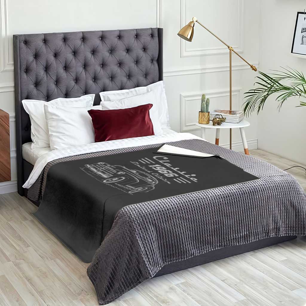 60th Birthday Throw Blanket Vintage Retro Car Classic 1966 60 Year Old Gift