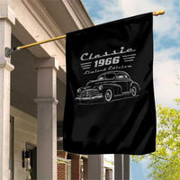 60th Birthday Garden Flag Vintage Retro Car Classic 1966 60 Year Old Gift