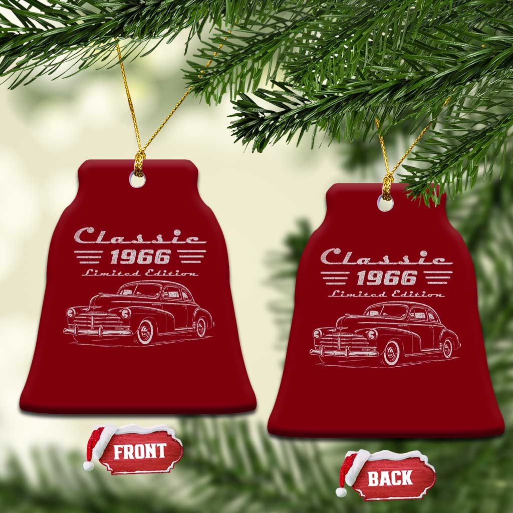 60th Birthday Ceramic Ornament Vintage Retro Car Classic 1966 60 Year Old Gift