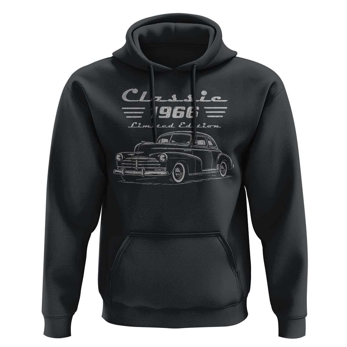 60th Birthday Hoodie Vintage Retro Car Classic 1966 60 Year Old Gift