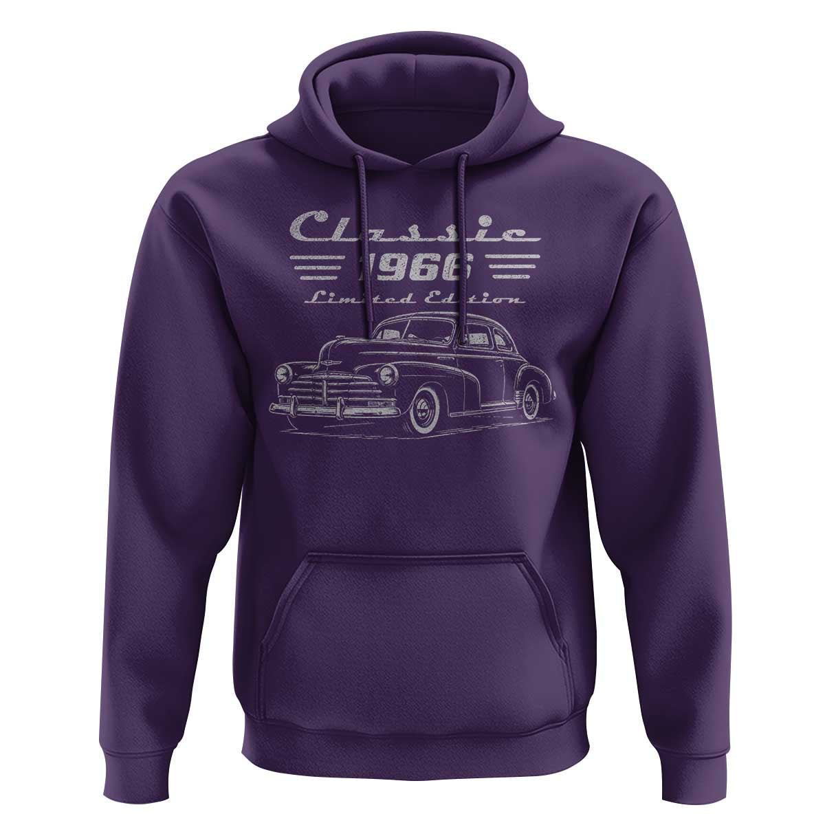 60th Birthday Hoodie Vintage Retro Car Classic 1966 60 Year Old Gift