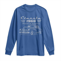 60th Birthday Long Sleeve Shirt Vintage Retro Car Classic 1966 60 Year Old Gift