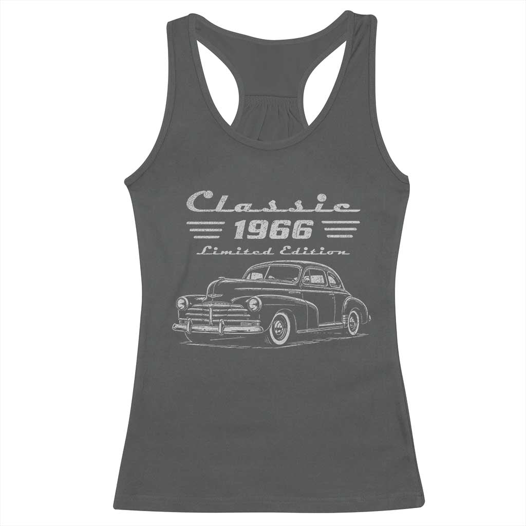 60th Birthday Racerback Tank Top Vintage Retro Car Classic 1966 60 Year Old Gift
