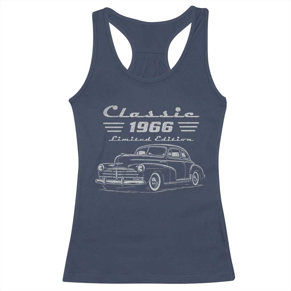60th Birthday Racerback Tank Top Vintage Retro Car Classic 1966 60 Year Old Gift