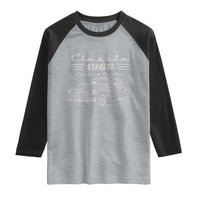 60th Birthday Raglan Shirt Vintage Retro Car Classic 1966 60 Year Old Gift