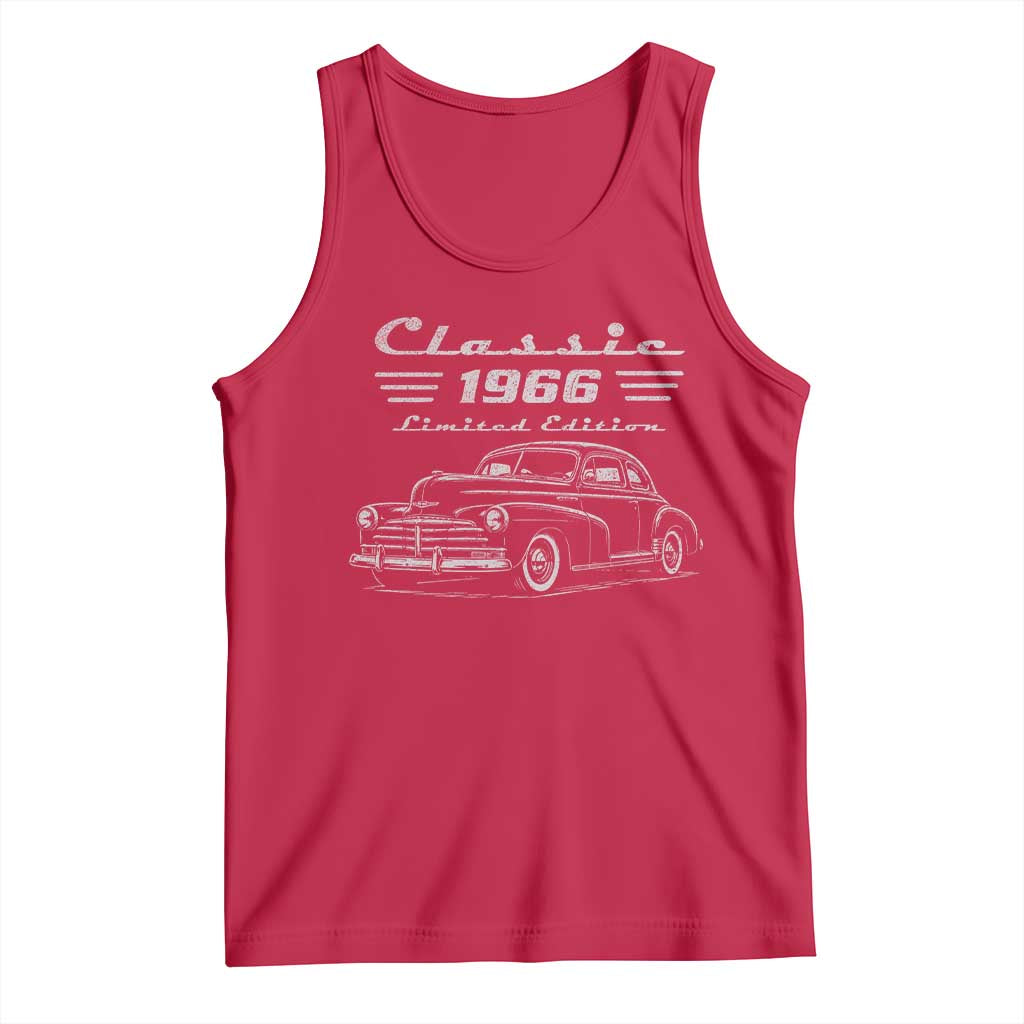 60th Birthday Tank Top Vintage Retro Car Classic 1966 60 Year Old Gift