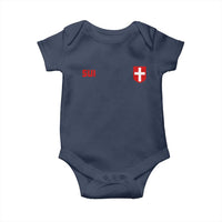 Switzerland Baby Onesie Vintage Retro Swiss Flag