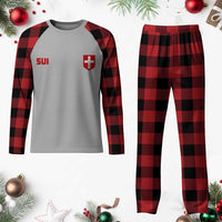 Switzerland Plaid Pajama Set Vintage Retro Swiss Flag