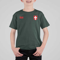Switzerland T Shirt For Kid Vintage Retro Swiss Flag