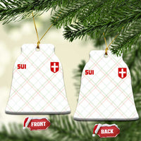 Switzerland Ceramic Ornament Vintage Retro Swiss Flag