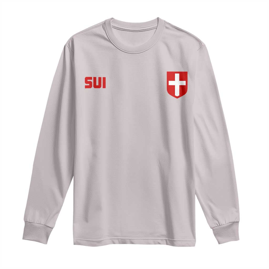 Switzerland Long Sleeve Shirt Vintage Retro Swiss Flag