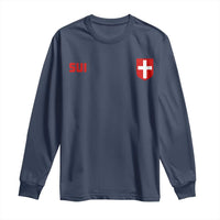 Switzerland Long Sleeve Shirt Vintage Retro Swiss Flag