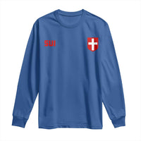 Switzerland Long Sleeve Shirt Vintage Retro Swiss Flag