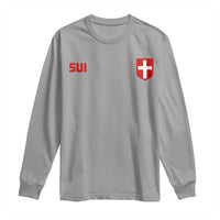 Switzerland Long Sleeve Shirt Vintage Retro Swiss Flag