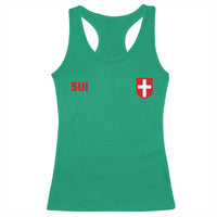 Switzerland Racerback Tank Top Vintage Retro Swiss Flag