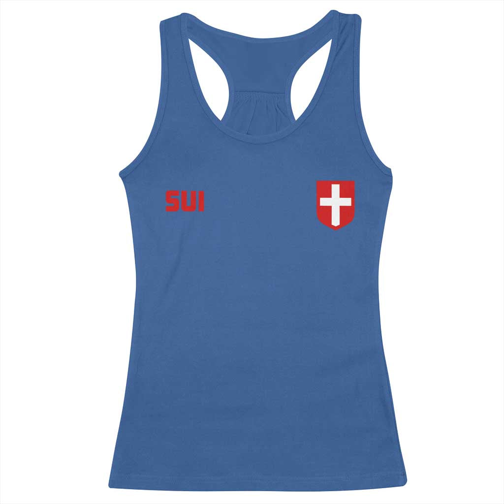 Switzerland Racerback Tank Top Vintage Retro Swiss Flag