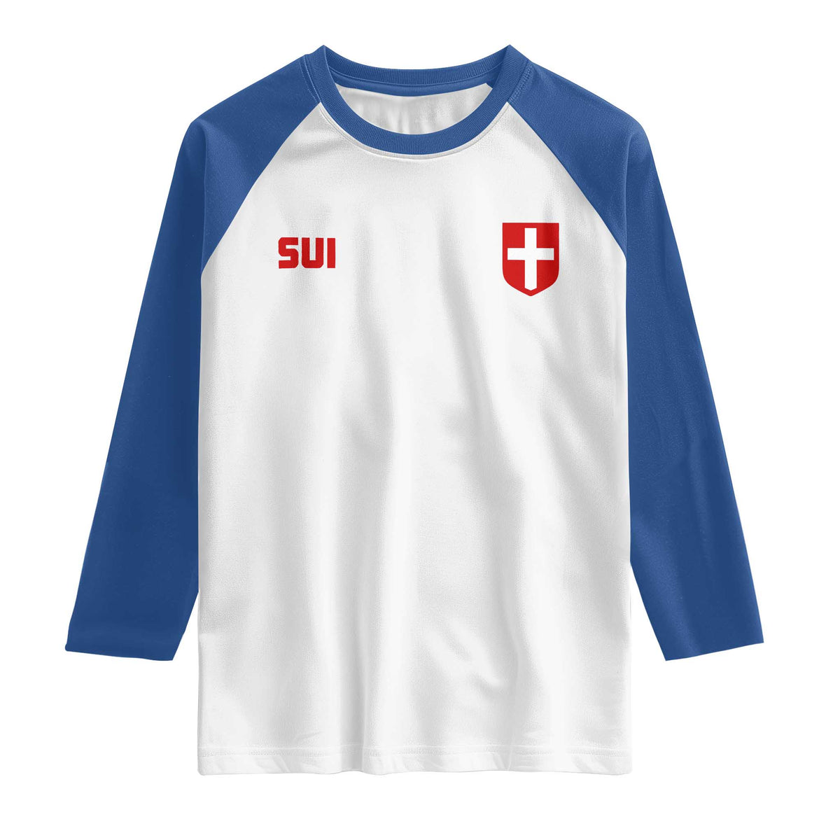 Switzerland Raglan Shirt Vintage Retro Swiss Flag