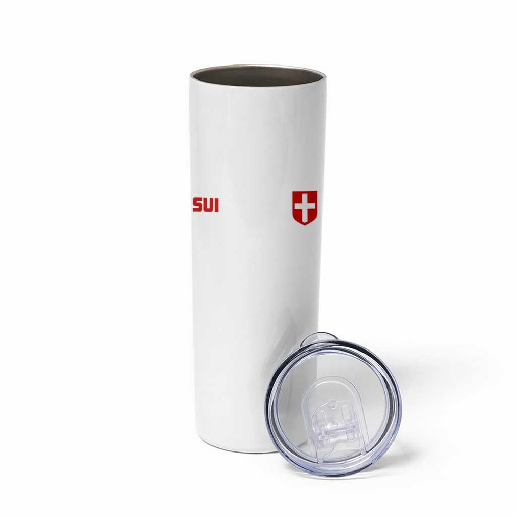 Switzerland Skinny Tumbler Vintage Retro Swiss Flag