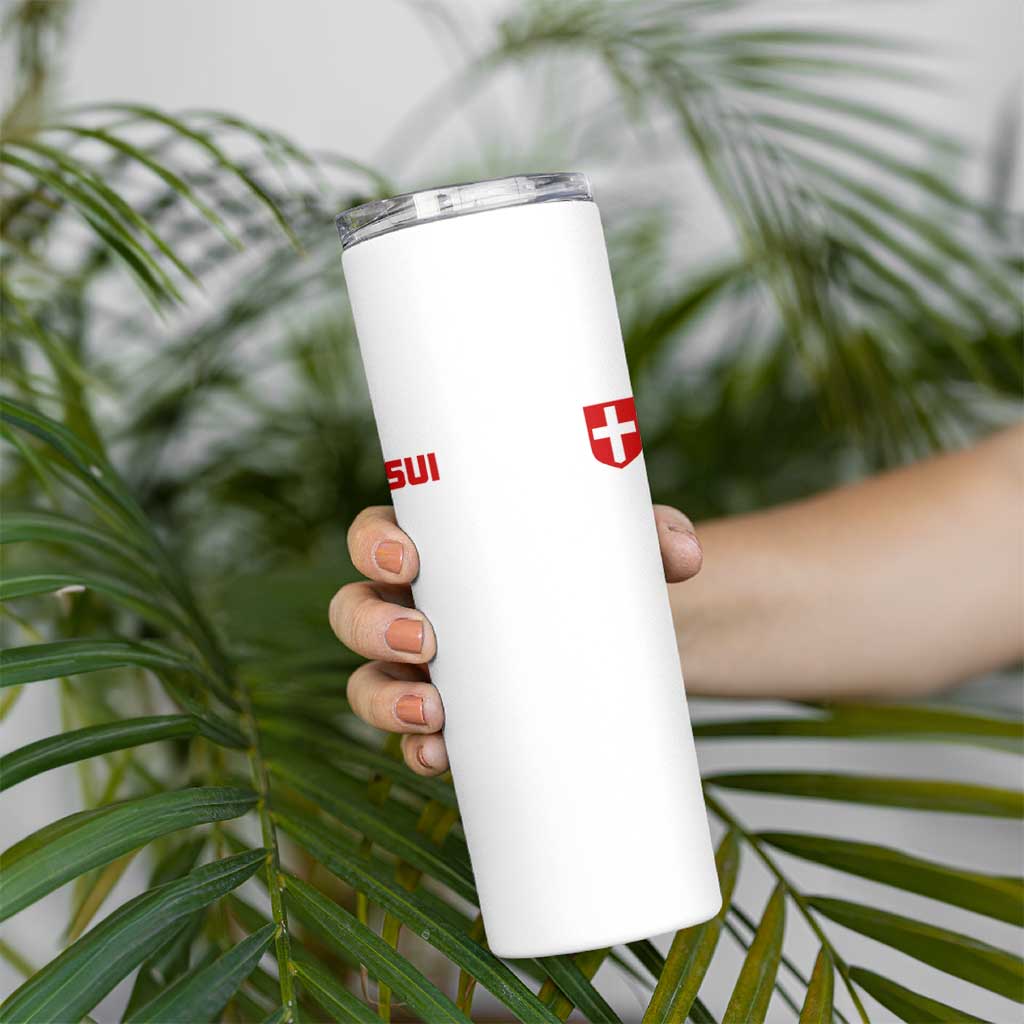 Switzerland Skinny Tumbler Vintage Retro Swiss Flag