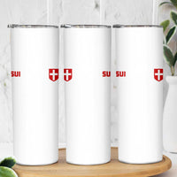 Switzerland Skinny Tumbler Vintage Retro Swiss Flag