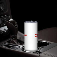Switzerland Skinny Tumbler Vintage Retro Swiss Flag