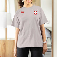 Switzerland T Shirt For Women Vintage Retro Swiss Flag