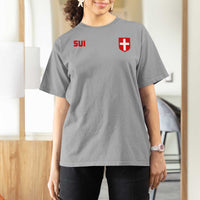 Switzerland T Shirt For Women Vintage Retro Swiss Flag