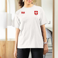 Switzerland T Shirt For Women Vintage Retro Swiss Flag