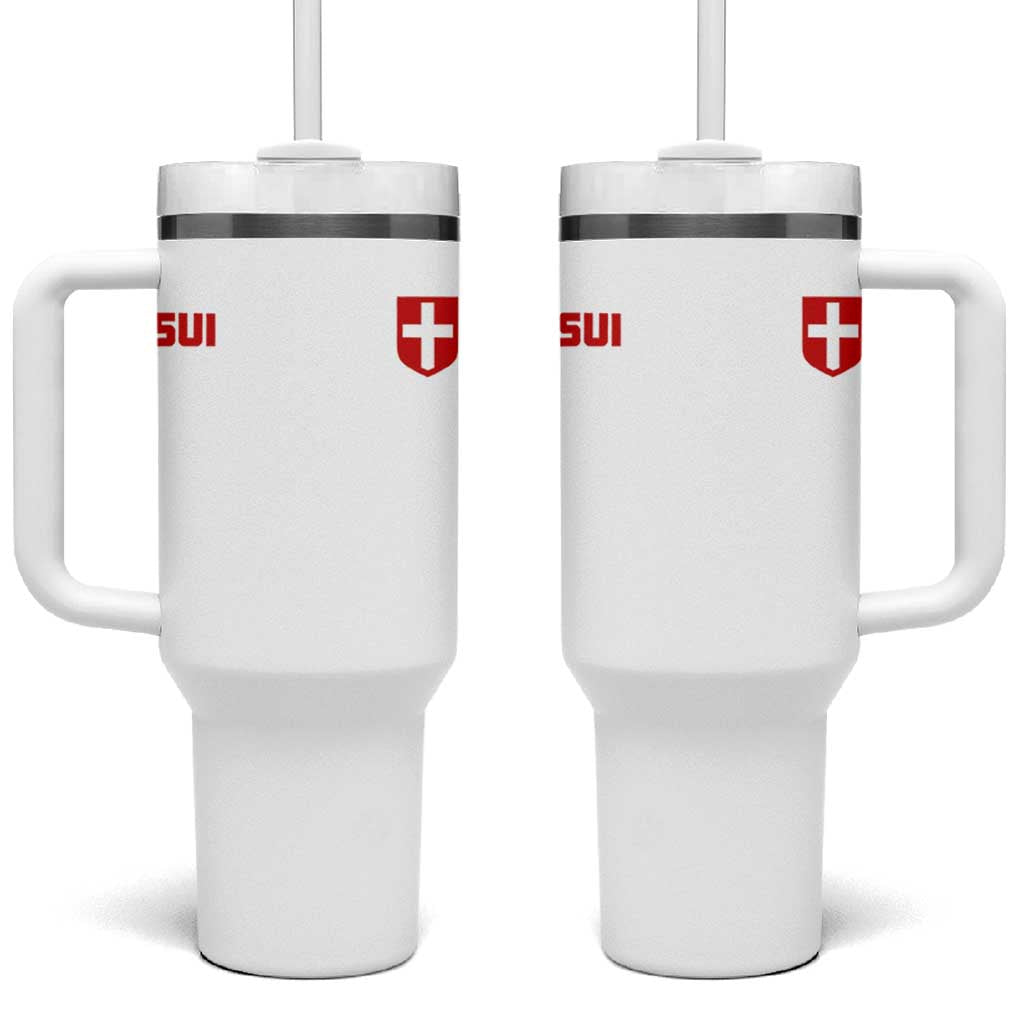Switzerland Tumbler With Handle Vintage Retro Swiss Flag
