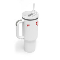 Switzerland Tumbler With Handle Vintage Retro Swiss Flag