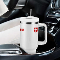 Switzerland Tumbler With Handle Vintage Retro Swiss Flag