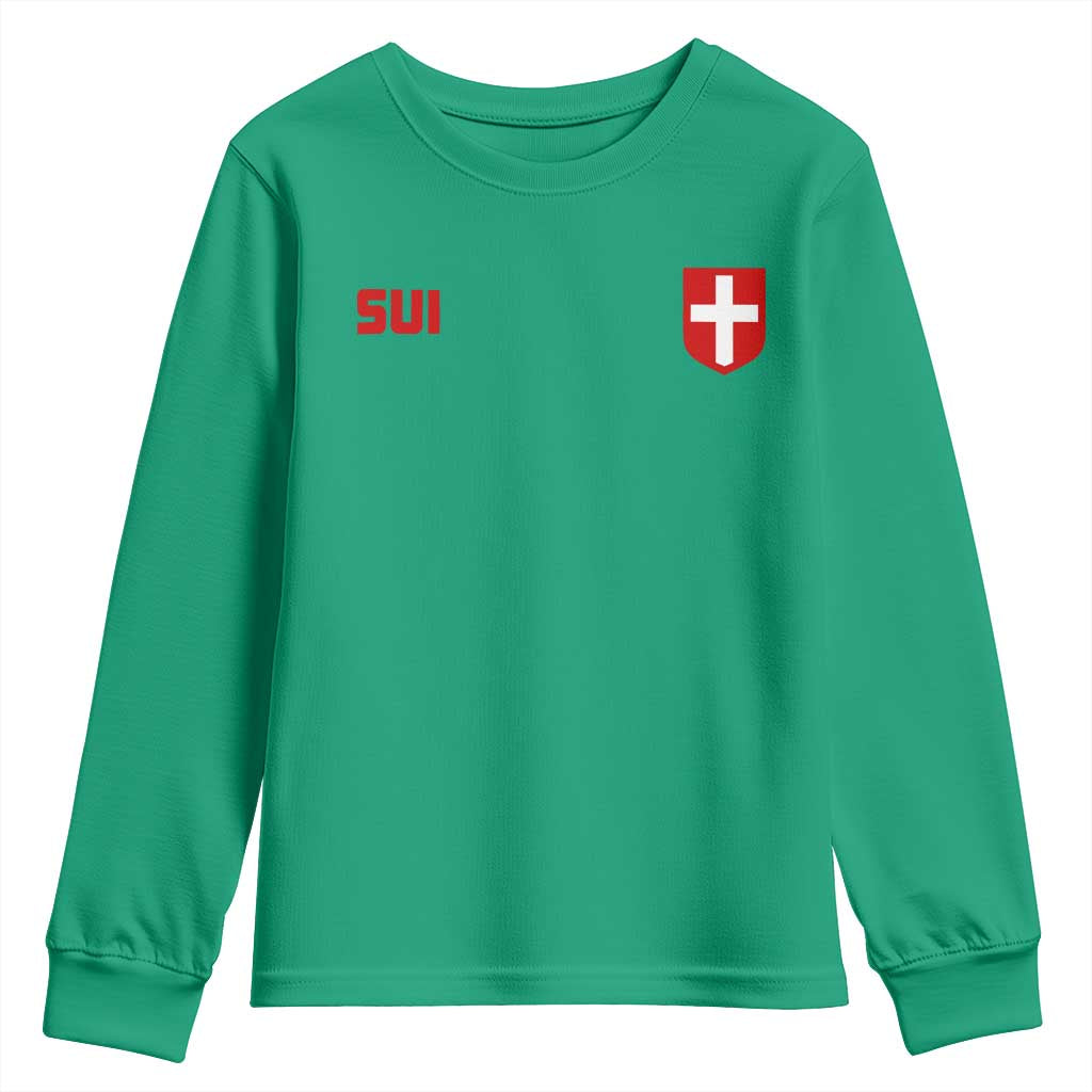 Switzerland Youth Sweatshirt Vintage Retro Swiss Flag