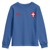 Switzerland Youth Sweatshirt Vintage Retro Swiss Flag