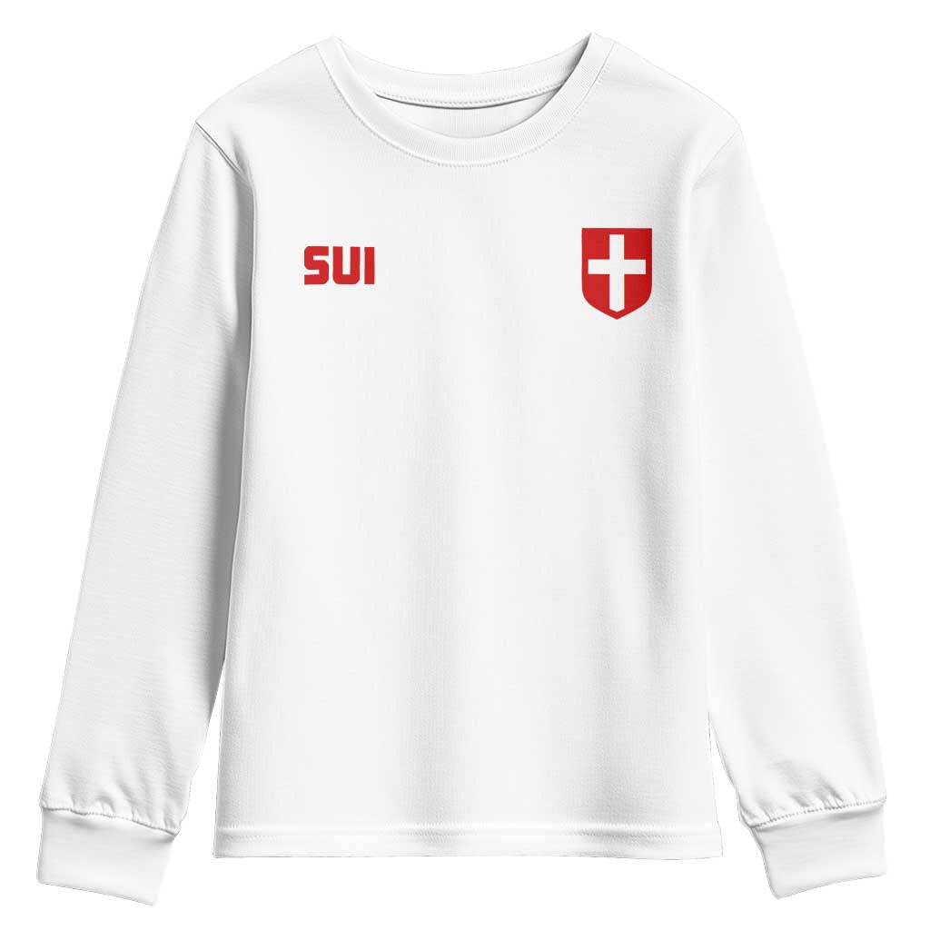Switzerland Youth Sweatshirt Vintage Retro Swiss Flag