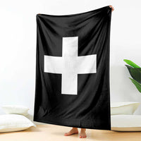 Swiss Vintage Cross Flag Switzerland Throw Blanket