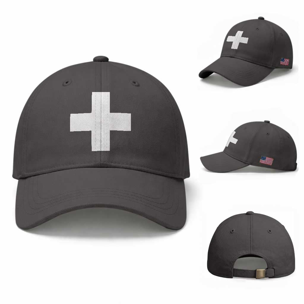 Swiss Vintage Cross Flag Switzerland Baseball Cap